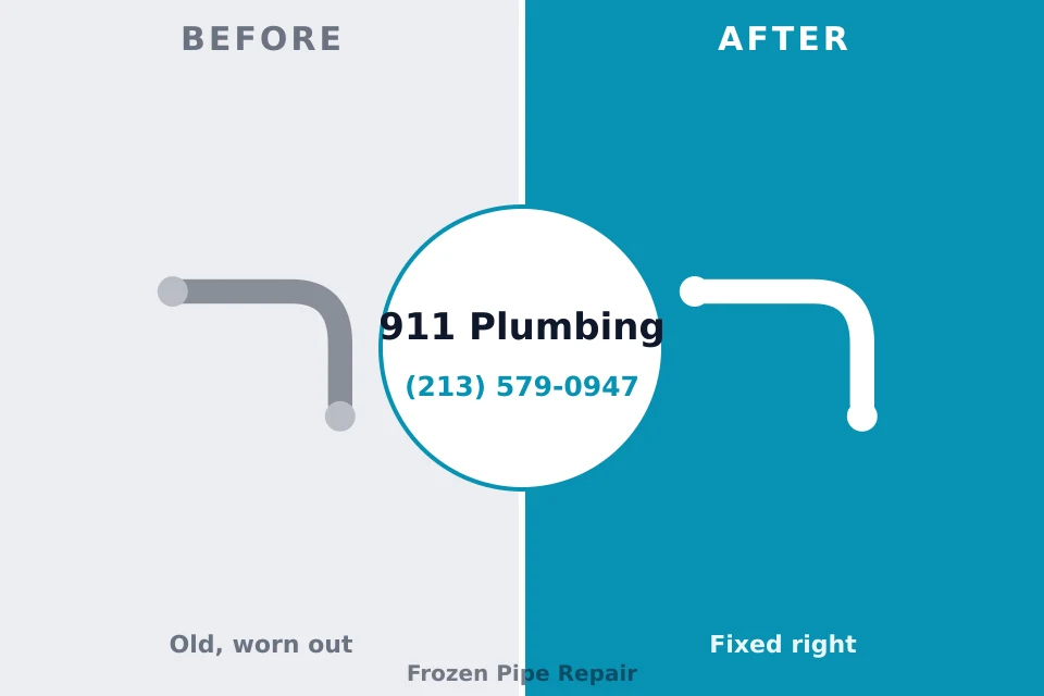 Before and after: plumbing repair Wakefield, MI